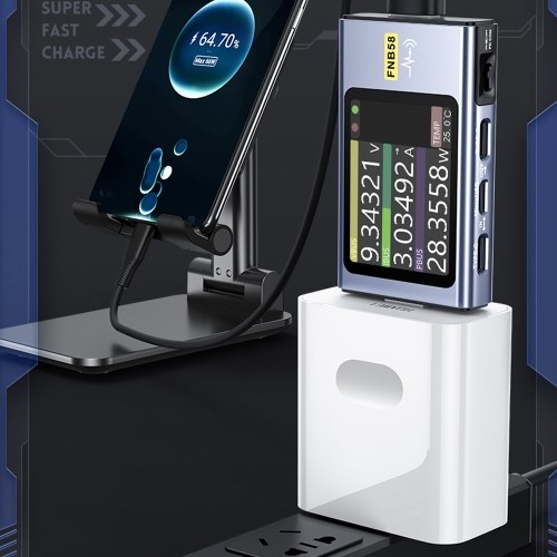 

Portable Digital Voltmeter Ammeter USB Tester TYPE-C Mobilephone Quick Recharge Protocol Testing Detection Tester Trigger Capacity Measurement Ripple Measurement