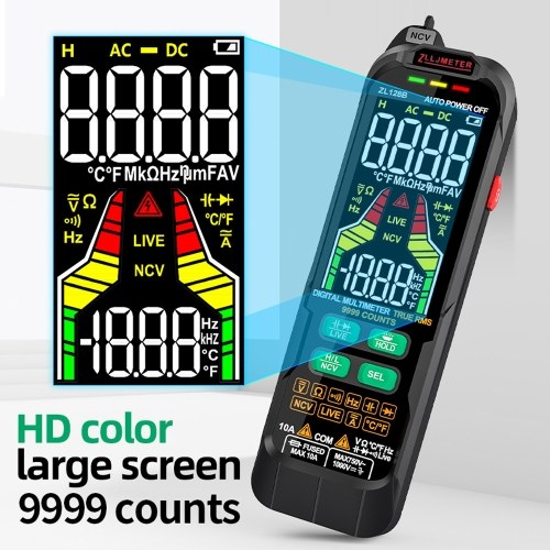 Digital Multimeter Professional Tester Meter Alternating Current Direct Current Voltage Multimetro True RMS Capacitance Temp Detector Multitester 