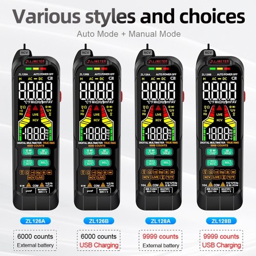 Digital Multimeter Professional Tester Meter Alternating Current Direct Current Voltage Multimetro True RMS Capacitance Temp Detector Multitester 