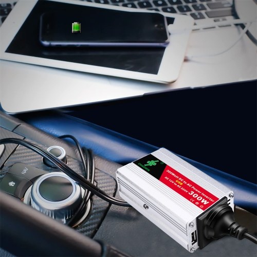 Portable Inverter Car Power Inverters DC12Volt To AC220Volt Transformer 300W Car Power Converter USB Adapter Auto Inverters 
