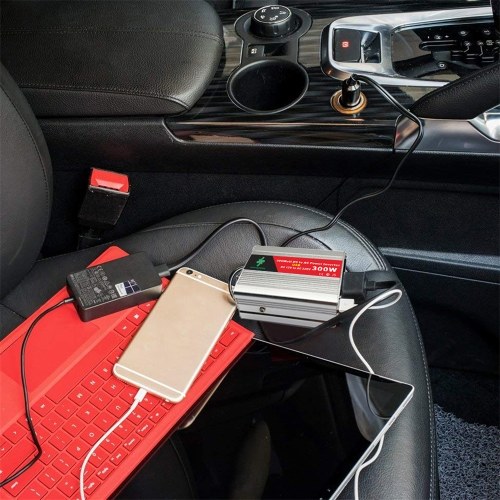 Portable Inverter Car Power Inverters DC12Volt To AC220Volt Transformer 300W Car Power Converter USB Adapter Auto Inverters 