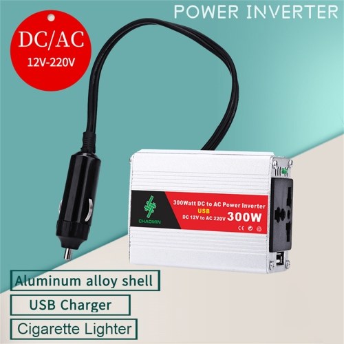 Portable Inverter Car Power Inverters DC12Volt To AC220Volt Transformer 300W Car Power Converter USB Adapter Auto Inverters 