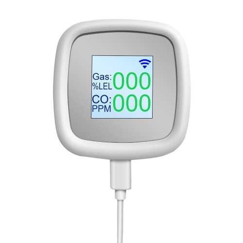 WIFI Combustible Gas Detector Digital  Gas Leak Tester Intelligent Air Quality Detector with Sound Alarm APP Notification Pushing SmartLife Tuya APP Remote Control 