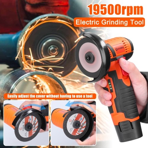 19500rpm Electric Grinding Tool Multifunctional Mini Grinder Handheld Cutter for Cutting Polishing Ceramic Tile Wood Stone Steel
