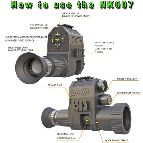 Megaorei Digital Night Vision Scope Monocular 100-200M Travel Infrared Camcorder  Laser IR 
