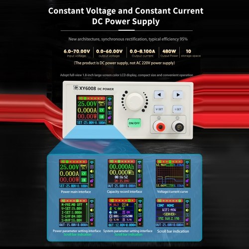 Direct Current Regulated Power Supplys Constant Voltage and Constant-Current Maintenance 60V 8A 480W Step-down Module (With Wifi) 