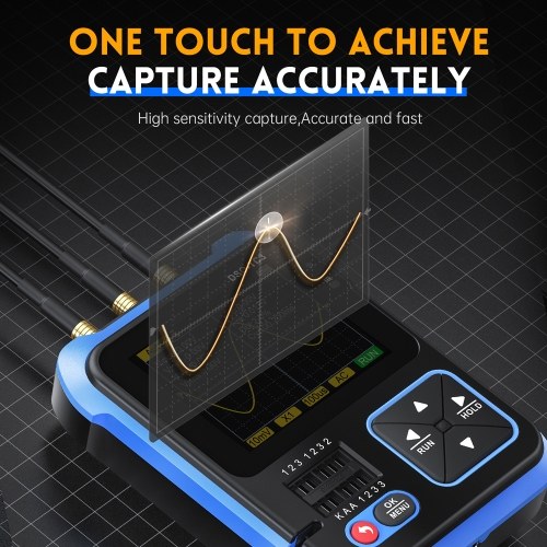 FNIRSI DSO-TC3 3in1 Digital Oscilloscope Transistor Tester Function Signal Generator with 2.4 inch TFT Display (High Configuration) 