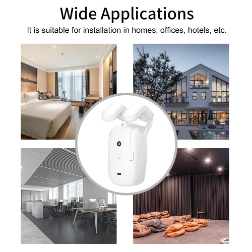 2PCS Tuya BT Intelligent Curtain Motor Automatic Curtain Opener Support APP Remote Control Compatible with Alexa Google Home