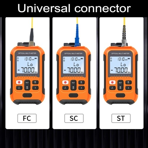 

Portable 3 in 1 Optical Power Meter High Accurancy Network Tester Digital Display Optical Fiber Tester with LED Light (Type B -50 to 26dBm)
