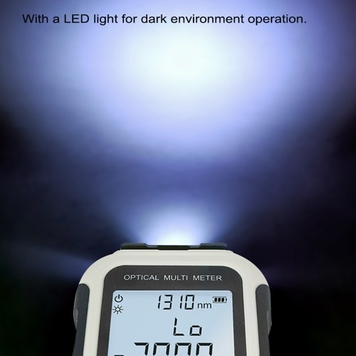 Portable 3 in 1 Optical Power Meter High Accurancy Network Tester Digital Display Optical Fiber Tester with LED Light (Type B -50 to 26dBm) 