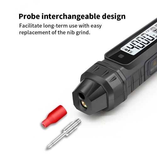 2in1 Electric Test Pen Digital Multimeter Professional Voltage Current Resistance Measurement Test Meter Live Wire Recognition Data-hold LCD Display Tester 