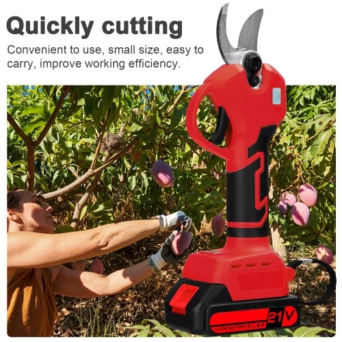 

21V Cordless Pruning Shear High Efficient Electric Pruner Fruit Tree Bonsai Pruning Branches Cutter Landscaping Tool