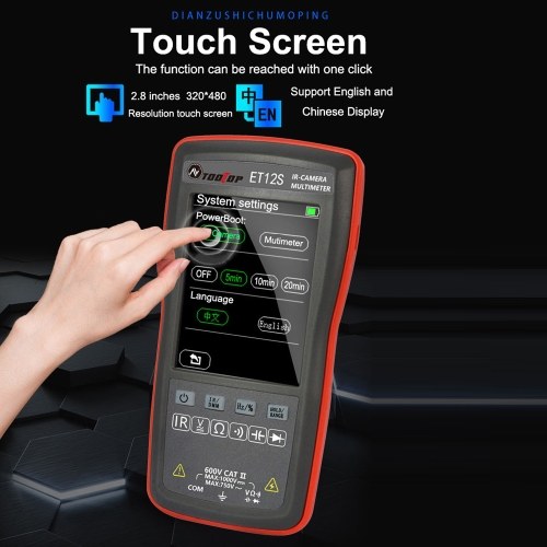 2in1 Digital Thermal Imager Multimeter 2.8inch Color Display 24*32 Thermal Imaging Pixel 6000 Counts Multimeter  ET12S 