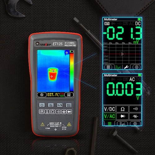 2in1 Digital Thermal Imager Multimeter 2.8inch Color Display 24*32 Thermal Imaging Pixel 6000 Counts Multimeter  ET12S 