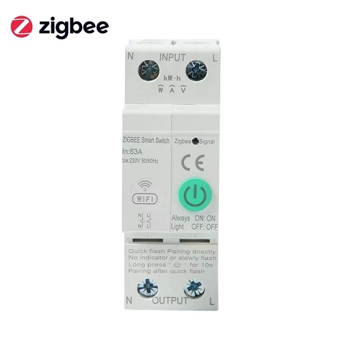 Zigbee Intelligent Circuit Breaker Wireless Mobilephone APP Remotely Control Home Automation Equipment with Voice Control Function