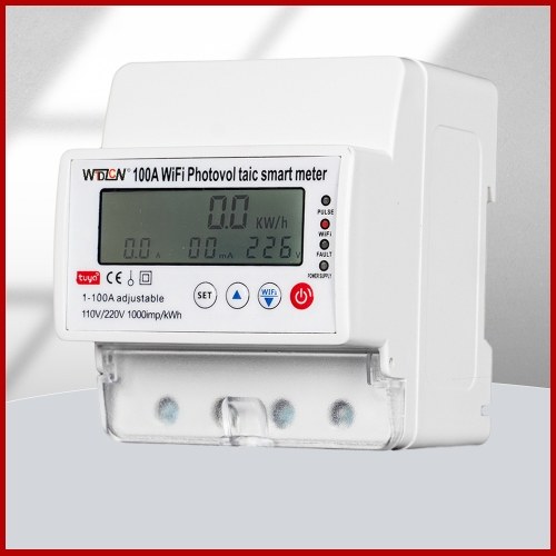 Tuya WiFi Intelligent Photovoltaic Meter Breaker Timer Multifunctional Solar Bidirectional Hour Meter Home Electronic Appliances Remote Controller 