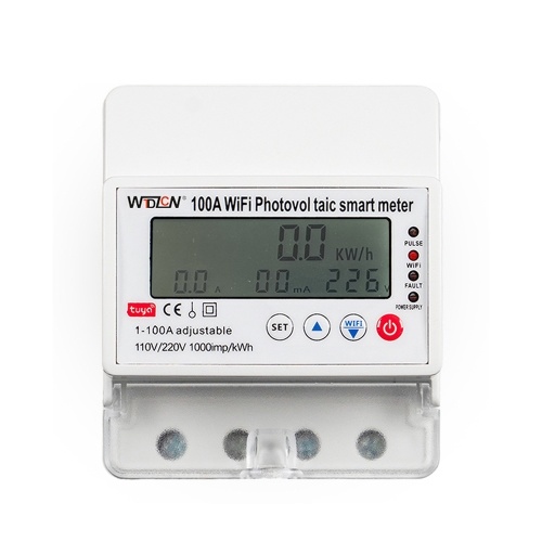 Tuya WiFi Intelligent Photovoltaic Meter Breaker Timer Multifunctional Solar Bidirectional Hour Meter Home Electronic Appliances Remote Controller 