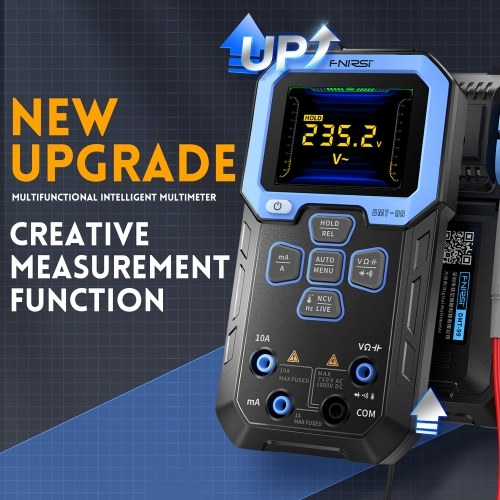 10000 Counts Digital Multimeter 2.4-inch TFT Display Handheld Multimeter Professional True RMS Voltage Resistance Frequency Tester Temperature Measurement Meter with Automatic Shutdown Function 