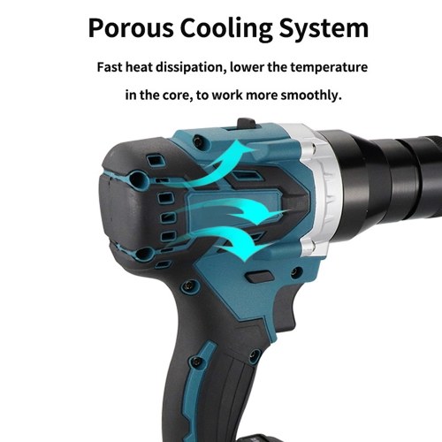 Powerful Brushless Electric Rivet Nut Machine Kit Automatic Electric Riveter Set Riveting Tool with Riveter Heads