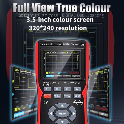 3in1 Digital Multimeter 50MHz Bandwidth 280MS Sampling Rate PC Waveform Data Storage Dual Channel Oscilloscope Signal Generator ( High Configuration) 