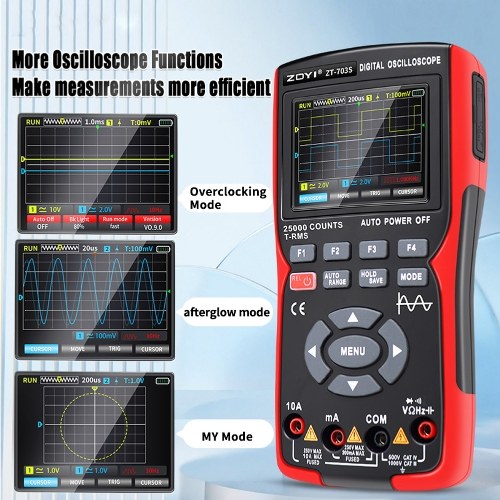 3in1 Digital Multimeter 50MHz Bandwidth 280MS Sampling Rate PC Waveform Data Storage Dual Channel Oscilloscope Signal Generator ( High Configuration) 