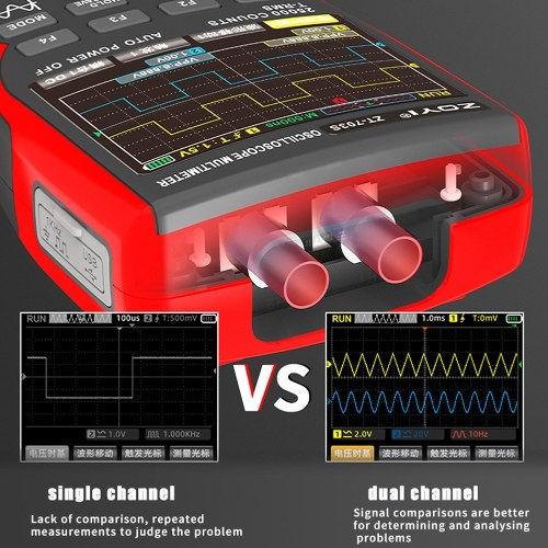 3in1 Digital Multimeter 50MHz Bandwidth 280MS Sampling Rate PC Waveform Data Storage Dual Channel Oscilloscope Signal Generator ( High Configuration) 