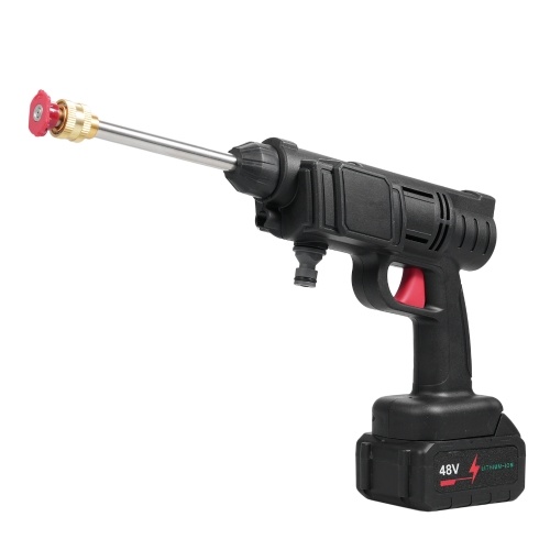 Portable Home Hochdruckreiniger 21V Lithium-Batterie Akku-Auto-Waschmaschine Multifunktionale praktische Reinigungswerkzeuge mit 5M Wasserleitung (2 Batterien)