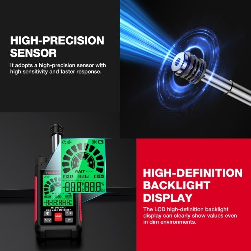 HABOTEST HT609PRO Gas Leak Detector 50-1000PPM Natural Gas Detector 