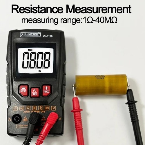 Professional Digital Multimeter Color Display Handheld Multimeter NCV  Tester Professional Voltage Current Capacitance Resistance Diode Measurement Meter with Flashlight Automatic Shutdown Function 