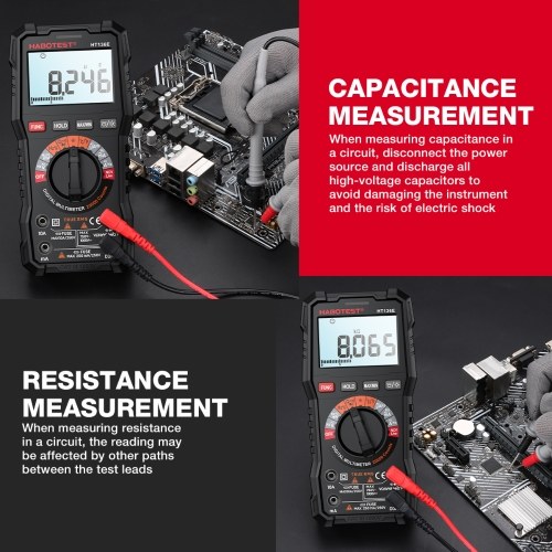 HABOTEST HT136E Digital Multimeter 20000 Counts Voltage Current Detector with Capacitance Resistance Frequency Temp Test 