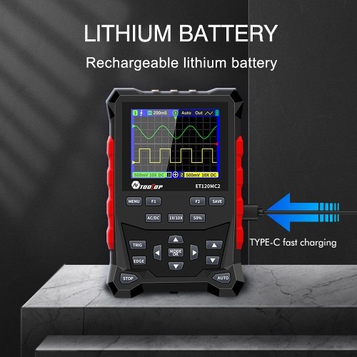 Oscilloscope Support Sinewave Trianglewave Squarewave Signal Output Time Base and Amplitude Adjustable with 2500 Waveforms Storage Function 