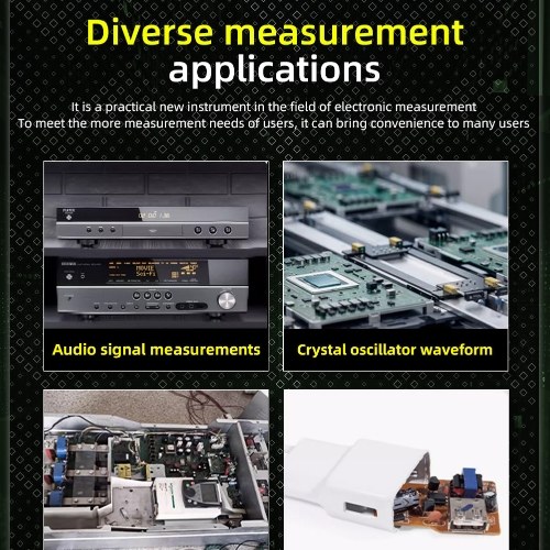 Digital 2.8-inch TFT Display Oscilloscope Handheld Oscope Meter 10Mhz Bandwidth 48MSa/S Sampling Rate Data with Data Storage Function for DIY and Electronic Test 