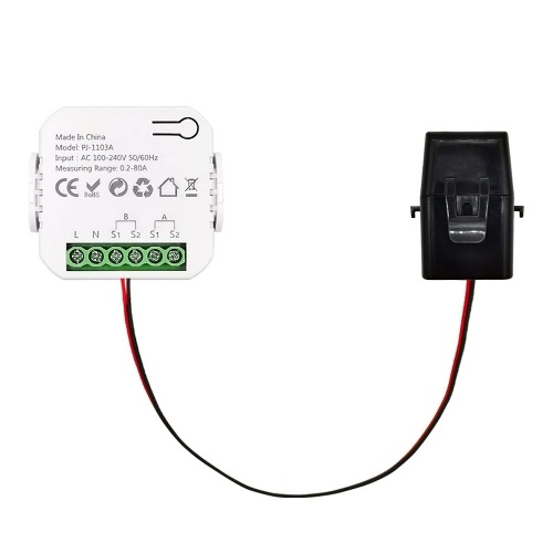 Tuya WiFi Energy Switch Multifunction Power Voltage Current Meter Mobilephone APP Real-time Power Statistics with Power Setting Function 2CT 