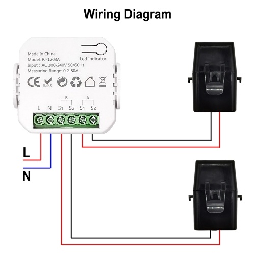 Tuya ZigBee Energy Switch Multifunction Power Voltage Current Meter Mobilephone APP Real-time Power Statistics Daily Monthly Total Power Consumption Querying with Power Setting Function 