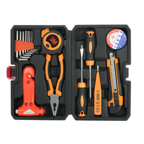 8pcs Multi-funcional Household Hand Tools Kit Electrical Maintenance Repair Tools Set with Storage Case