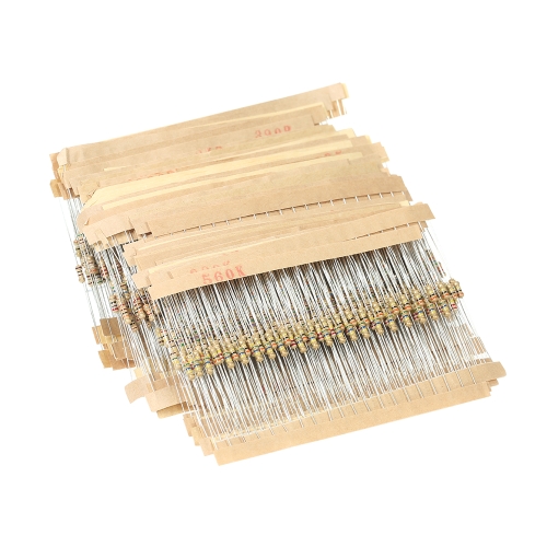 

1500pcs 75 Values 1 ohm to 10M ohm 1/4W 5% Carbon Film Resistors Assortment Kit