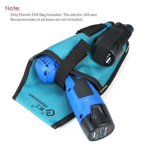 

PENGGONG Electronic Drill Bag Waist Tool Pockets Pouch Organizer Oxford Canvas Drill Waist Bag Pocket with Belt Wearable & Waterproof for Carpenter Car Repair Tools