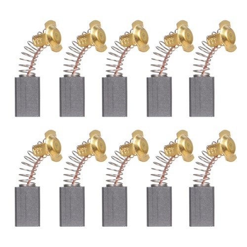 

10 PCS Mini Black Carbon Motor Brushes Replacement Spare Parts with 25mm Spring and Copper Core for Generic Electric Drill Mill Machine Motors Rotary Tool (Package 1: 203A#, 18*17*7mm)