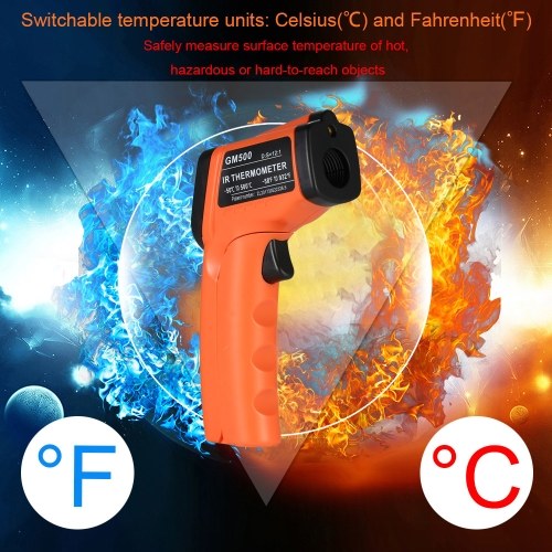 

GM500 Handheld Non-contact IR Infrared Thermometer Digital Temperature Tester