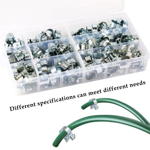 135pcs Good Quality Galvanized Hose Clamps 8-18mm