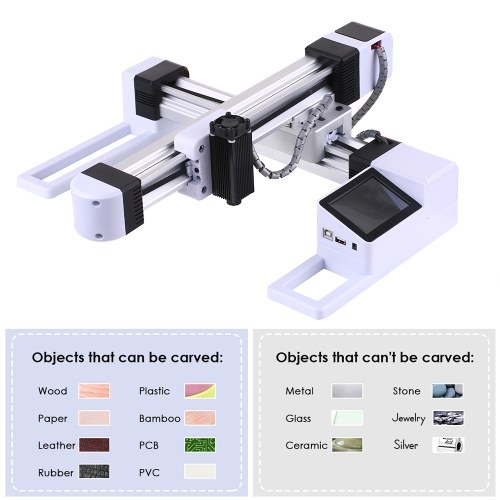 

KKMOON 3000mW/7000mW DIY Computer Laser Engraver Logo Mark Printer Cutter Carver Engraving Carving Machine 15.5x17.5cm Carving Area