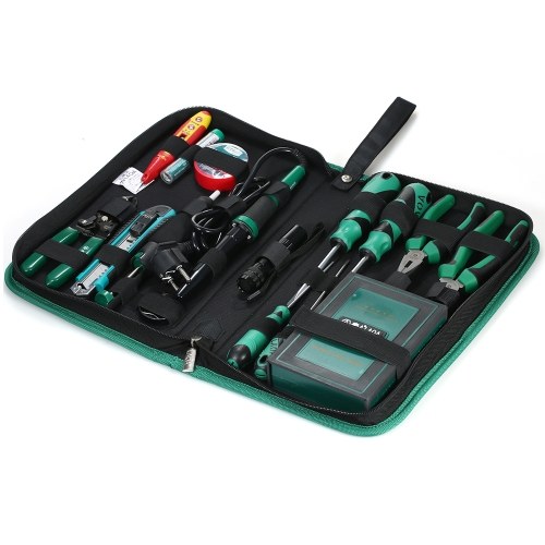 

LAOA LA101353 53PCS Telecommunications Repair Tool Set Electric Soldering Iron Screwdriver Kit Utility Knife Pliers Handle Tools Telecommunication Kit