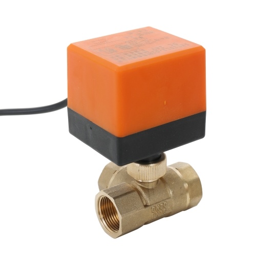 Motorized Ball Valve DC 24V 3 Way 3-Wire Electric Control Brass Thread Stable Air-conditioning Water System Controller