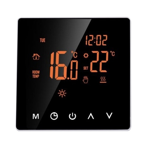 Large Power Intelligent Temperature Controller Touching Screen Weekly Circulation Programming System Thermostat Anti-flammable PC Housing Material