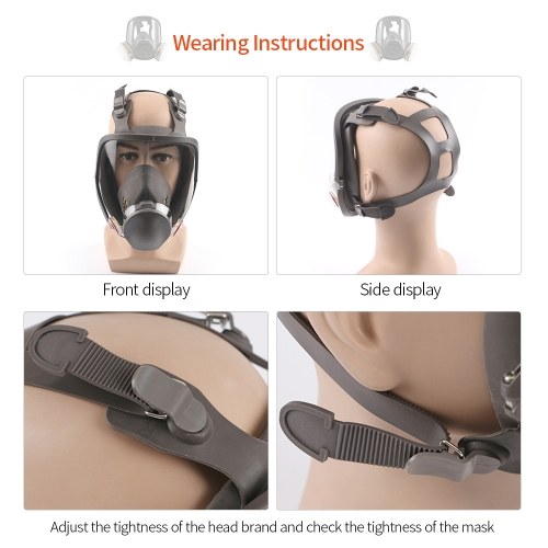 

MJ-4006 Series Full Face Protective Mask Specially Used for Spray Paint Chemical Pesticide Fire Control Formaldehyde Decoration Smog Protective Mask Cartridge Set Respirator for Protection from Chemicals Harm Spraying Painting