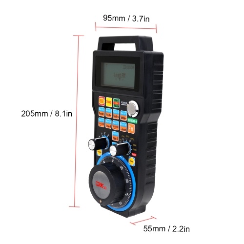 

MACH3 Digital Wireless MPG Remote Control Handwheel With Protective Cover Encrypted Transmission Stable And Reliable Frequency Hopping 4 Axis Handheld