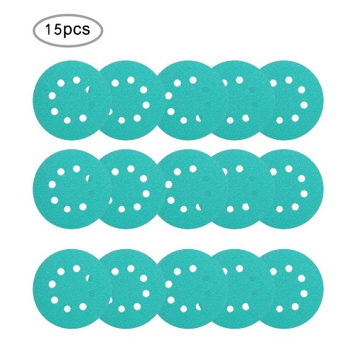 15 Stk. 5-in-8-Loch-Schleifscheibe Schleifscheibe Nr. 60 bis Nr. 2000 Schleifpapier mit verschiedenen Körnungen