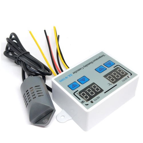 

Dual Digital Temperature Humidity Controller Home Fridge Thermostat Humidistat Thermometer Hygrometer XK-W1099 DC24V