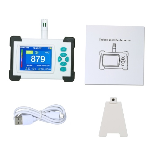 

Carbon Dioxide Detector with Rechargeable Battery Portable CO2 Tester
