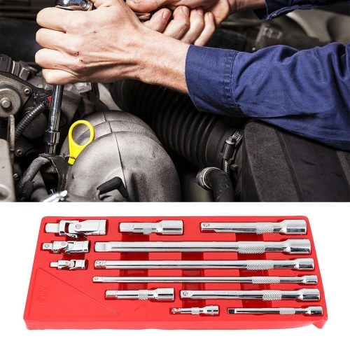 

12 PCS Craftsman Drive Tools Accessory Extensions Kits 1/4 Inch 3/8 Inch 1/2 Inch Socket Extension Bars and Gimbal Joints Set